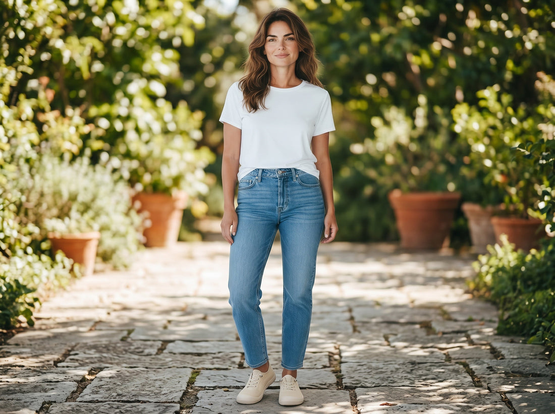 Model wearing barefoot shoes representing the growing minimalist footwear trend