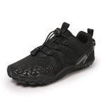 Black children barefoot shoes with laces and rubber sole with wide toe for natural movement.