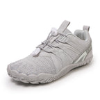 Grey children's barefoot shoes with wide toe for natural movement