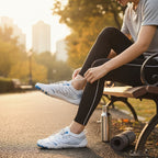 Lifestyle image showing barefoot shoes being worn outdoors, demonstrating their everyday versatility.
