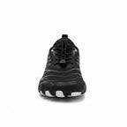 Front view highlighting the natural foot shaped design and spacious toe area.