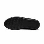 Front view of black barefoot aqua water shoe