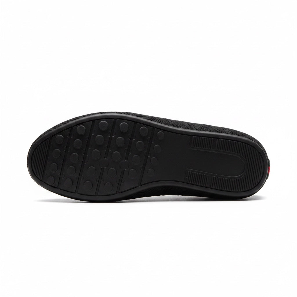 Front view of black barefoot aqua water shoe