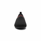 Rear view of black barefoot water shoe