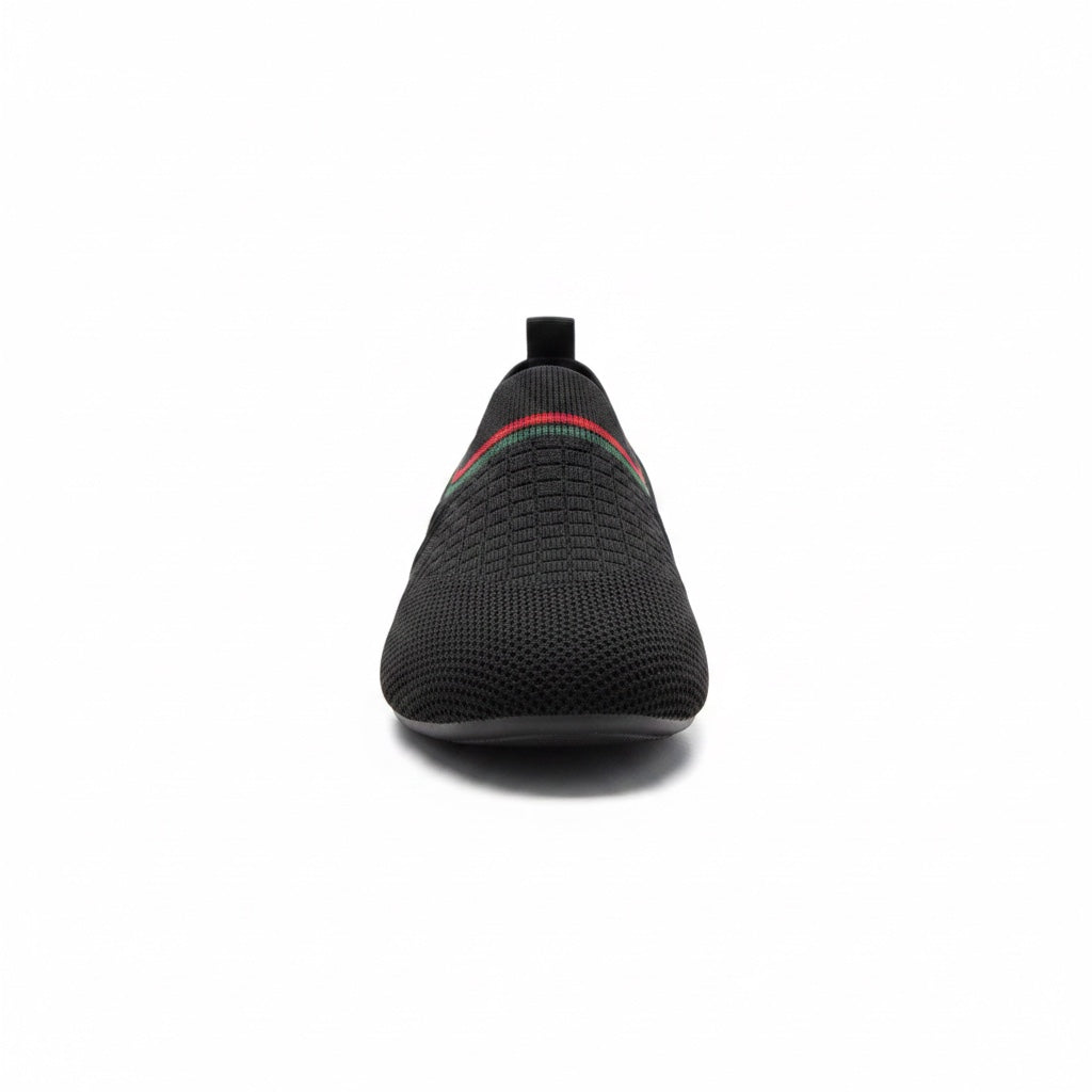 Rear view of black barefoot water shoe