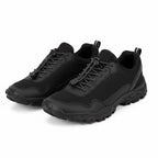 Black mens Velocity barefoot shoes with a black sole. All day comfort for everyday use 