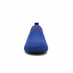 Front view of blue barefoot aqua water shoe