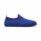 Blue barefoot water shoe with lightweight flexible design