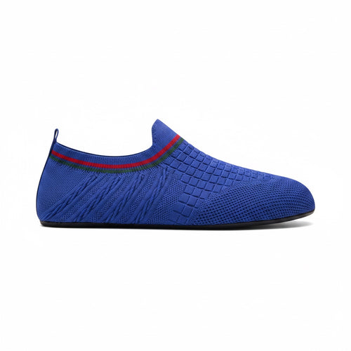 Blue barefoot water shoe with lightweight flexible design