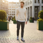 Grey mens barefoot shoes made for quality all day comfort. wide toe for natural movement. 