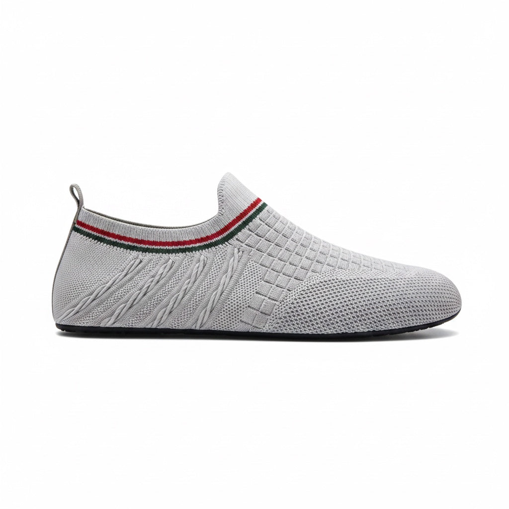 Grey barefoot water shoe with flexible lightweight design

