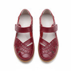 Orthopedic Sandals for women, blue with rubber sole, top view.