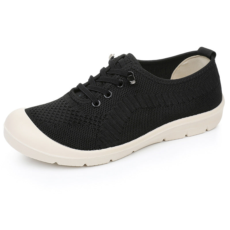 Black womens loafers barefoot shoes with knit material. Premium quality for everyday comfort