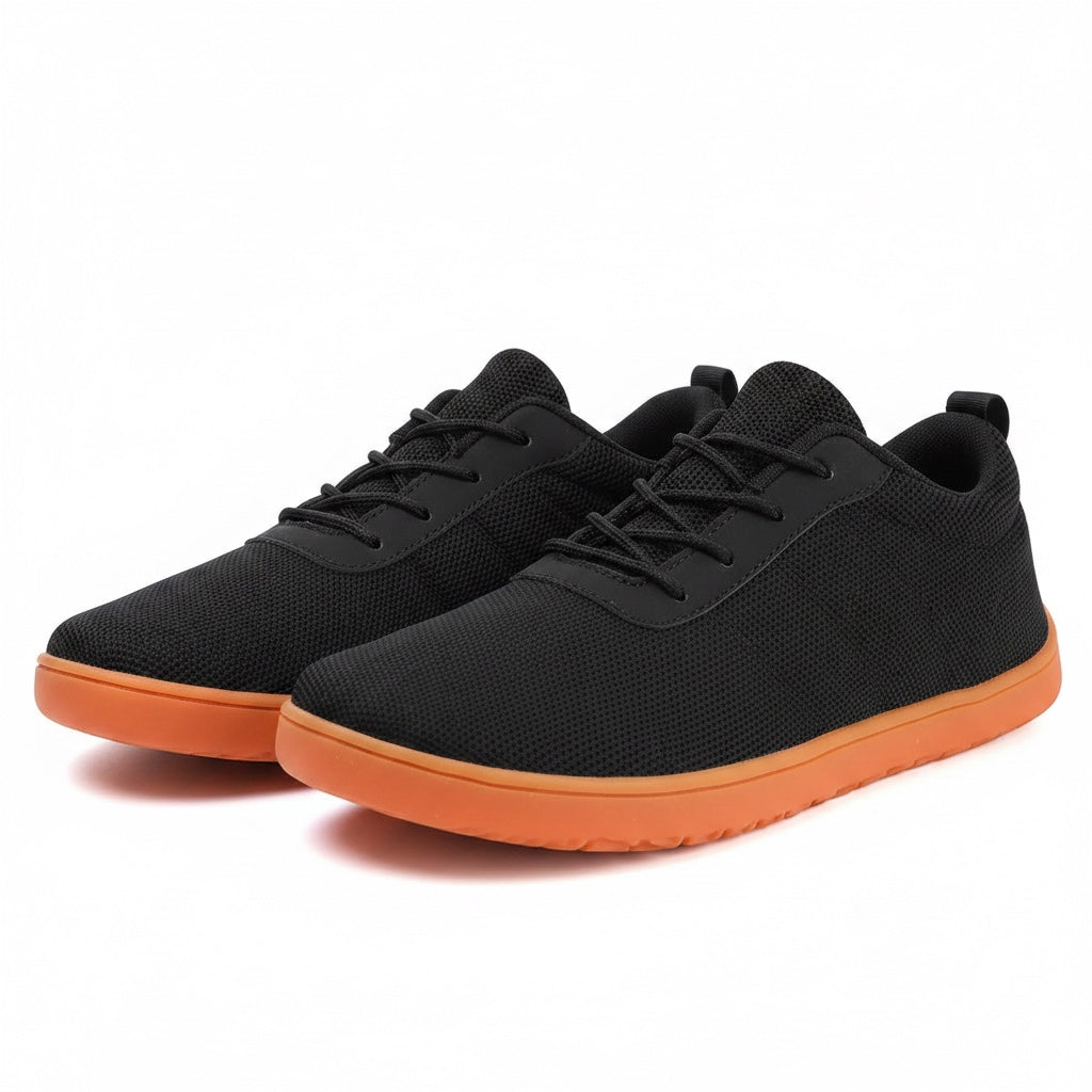 Casual black barefoot shoes for men 