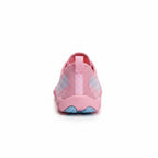 Rear view highlighting the heel structure and pink outsole detailing.