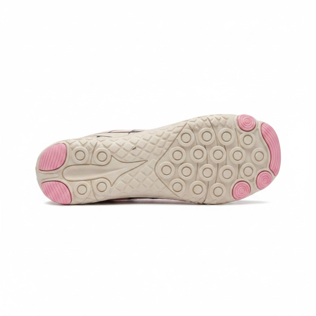Bottom view showing the flexible textured sole designed to provide natural movement and grip.