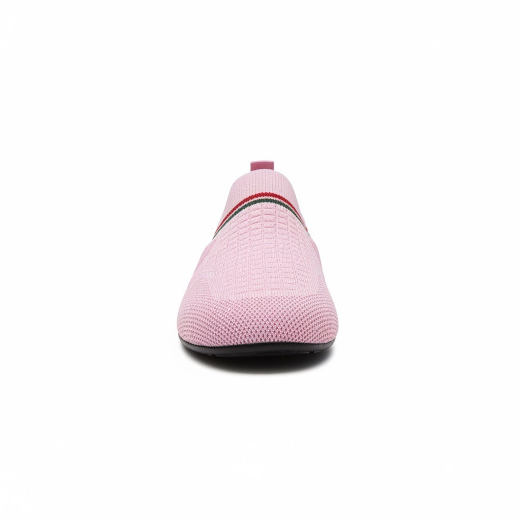 Front view of pink barefoot aqua water shoe