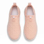 barefoot shoes with white rubber sole with over view look