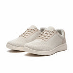 Beige Pulse barefoot shoes unisex with elegant knit finish wide toe.