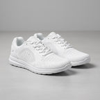 White Pulse barefoot shoe made with elegant knit finish with white sole and laces. This unisex shoe has wide toe for extra movement 