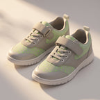 Sprint grey and green barefoot shoes for natural movement. Wide toe.