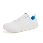 White barefoot shoes with rubber sole wide toe for comfort and movement